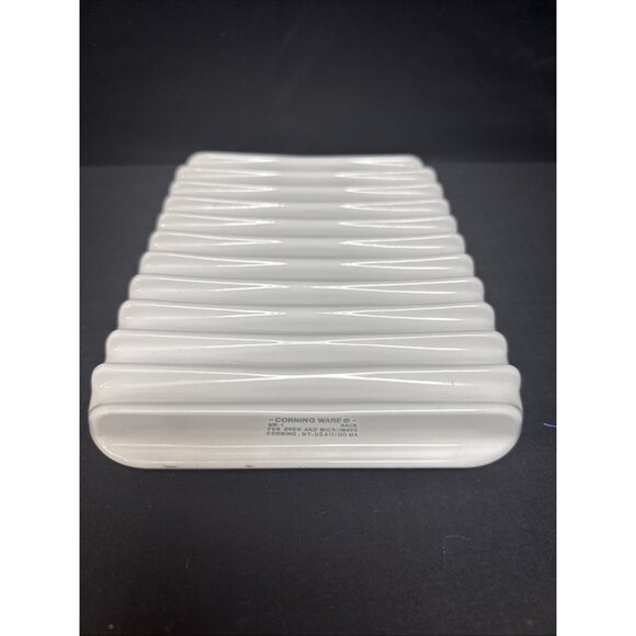 Corning Ware MR-1 Roasting Rack Grilling Bacon Tray White Oven Microwave USA - Picture 1 of 7